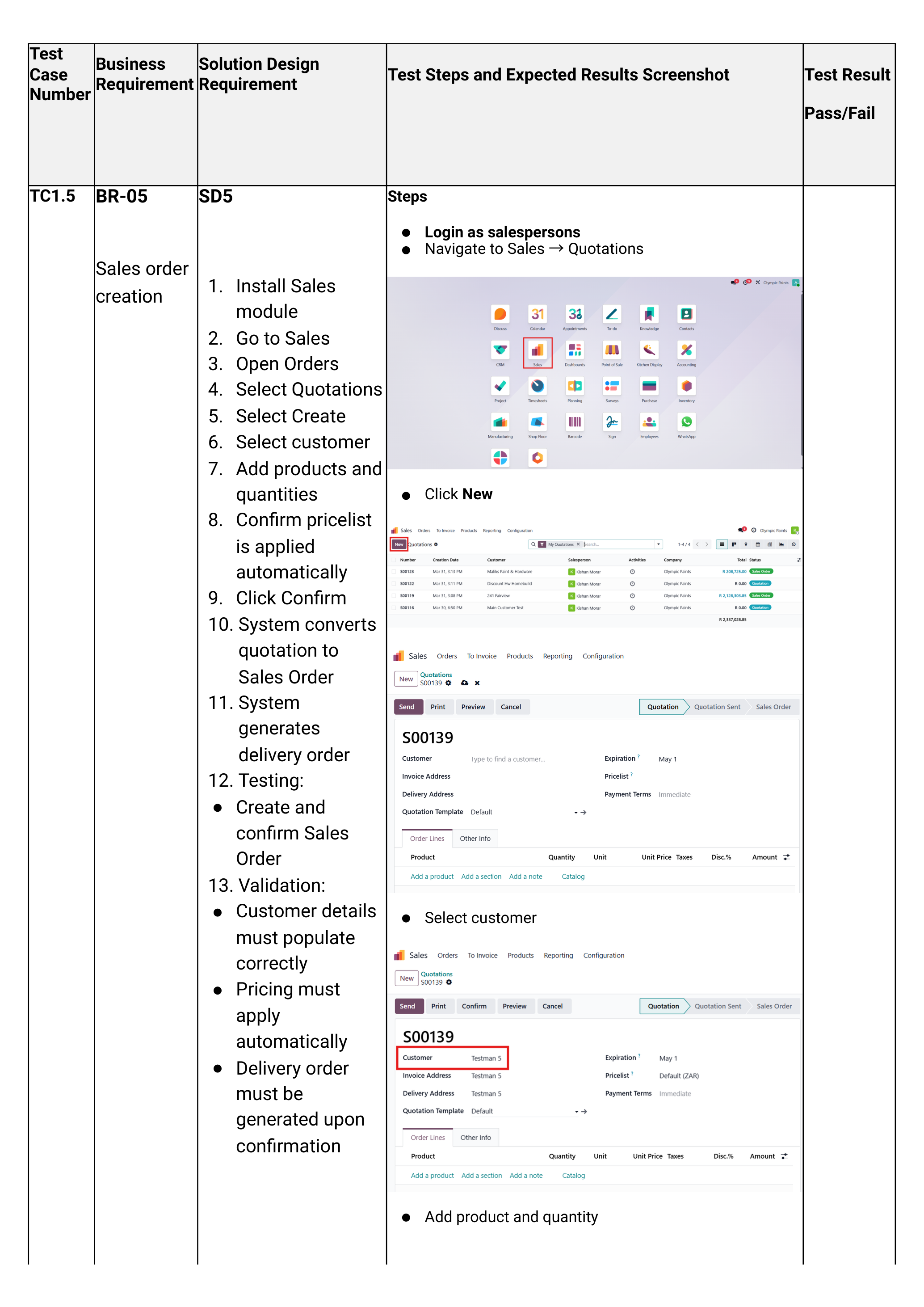 Sprint 2 — adding products to a quotation