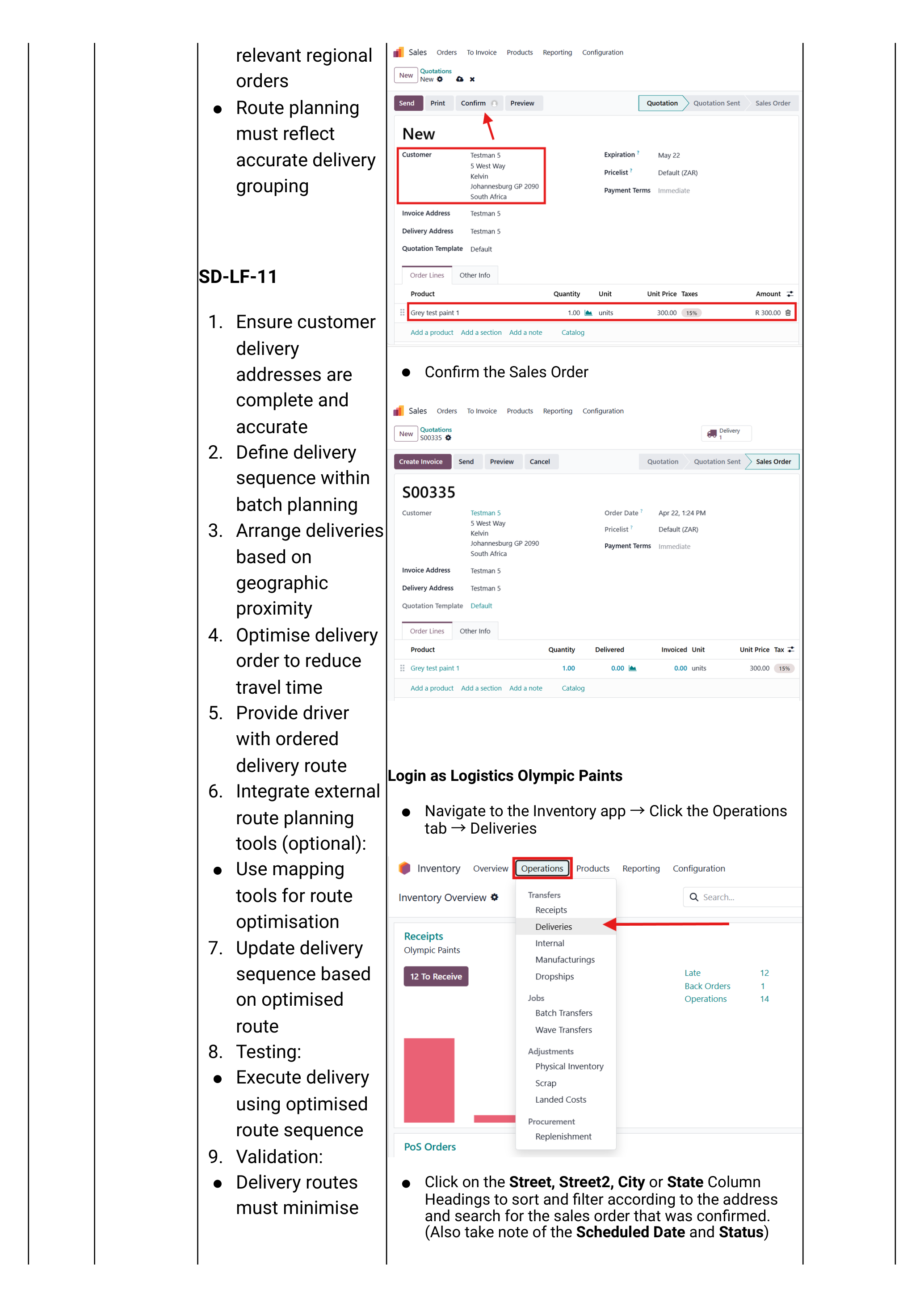 Sprint 5 — locating a delivery record