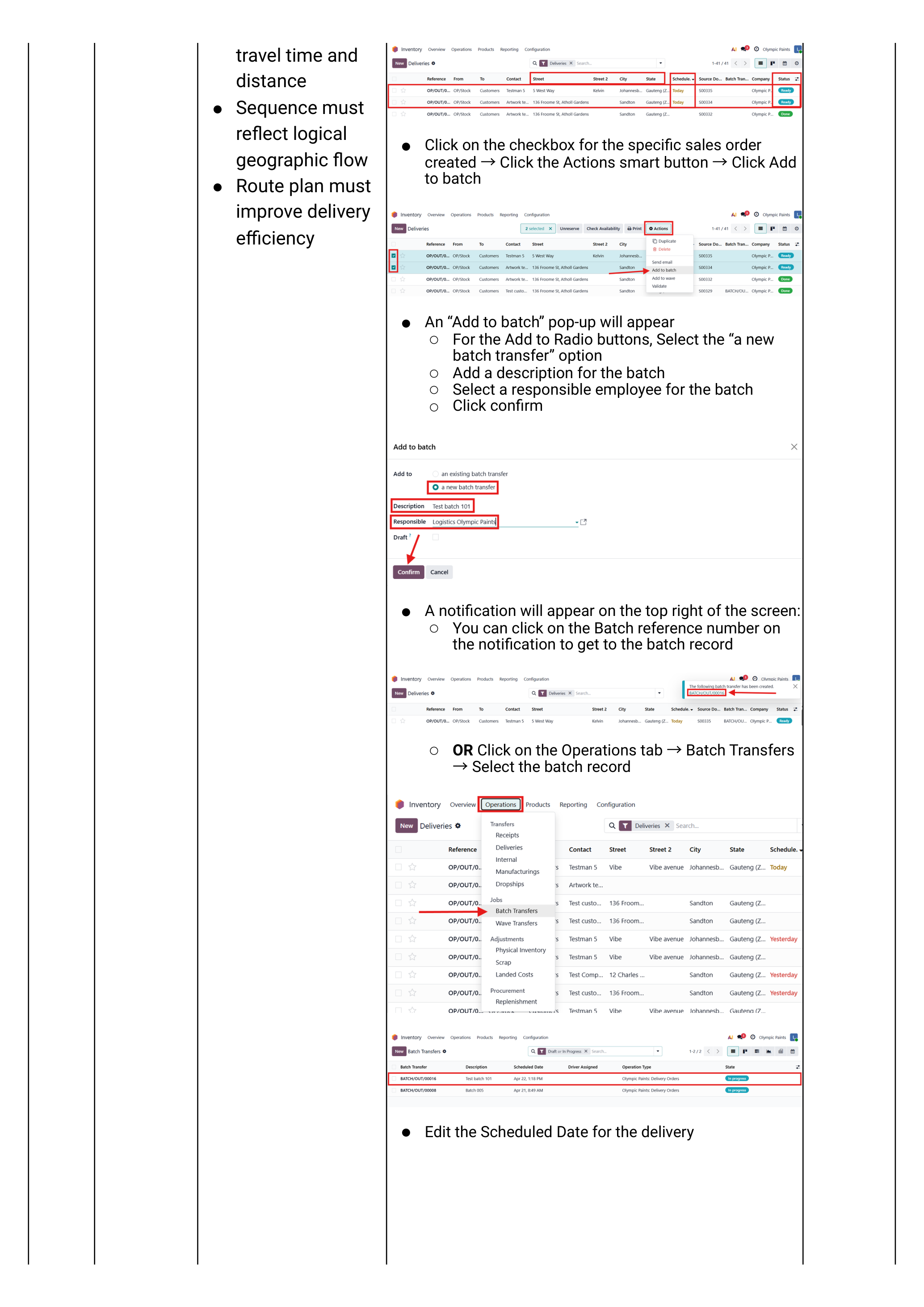 Sprint 5 — sorting deliveries by address column