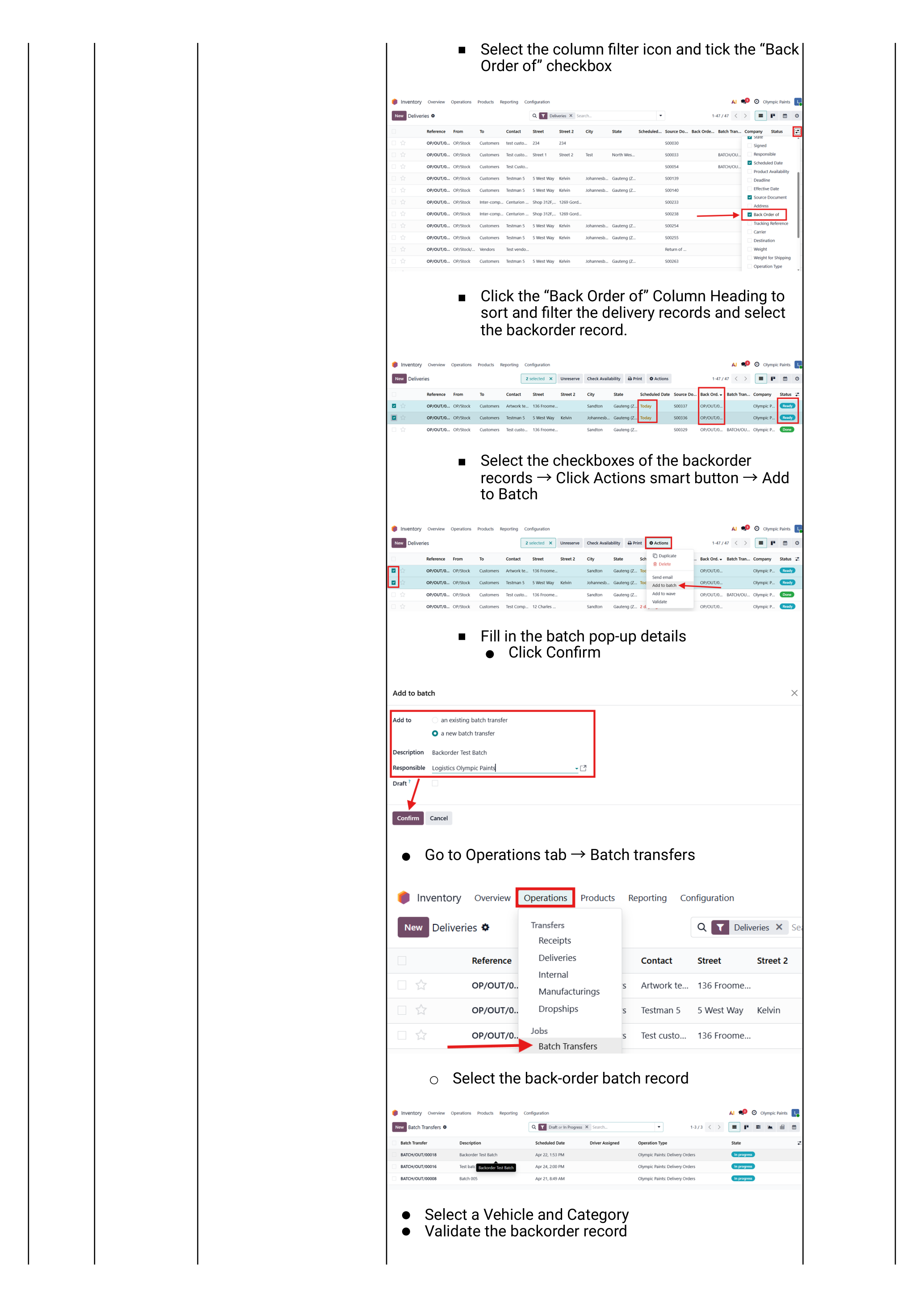 Sprint 5 — backorder records list